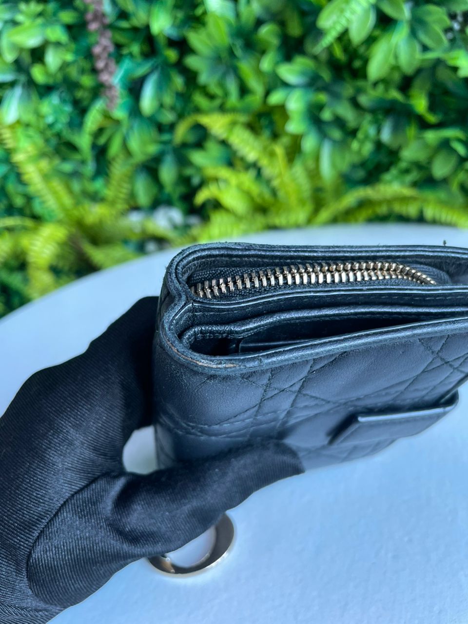 Dior Cannage Compact Wallet - La Bagatory